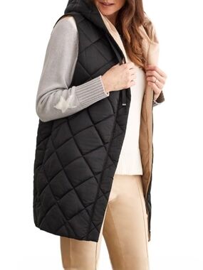 Tribal - BNWOT - Reversible Quilted Hooded Long Vest